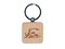 Swimmer Swimming Freestyle Taking Breath Engraved Wood Square Keychain Tag Charm